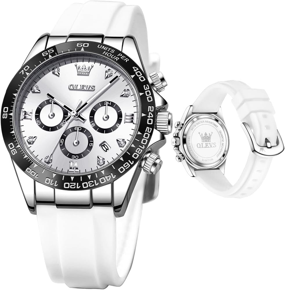 OLEVS Luxury Diamond Small Female Watches - Stainless Steel Bracelet, Waterproof Business Dress Analog Luminous Date Ladies Watches