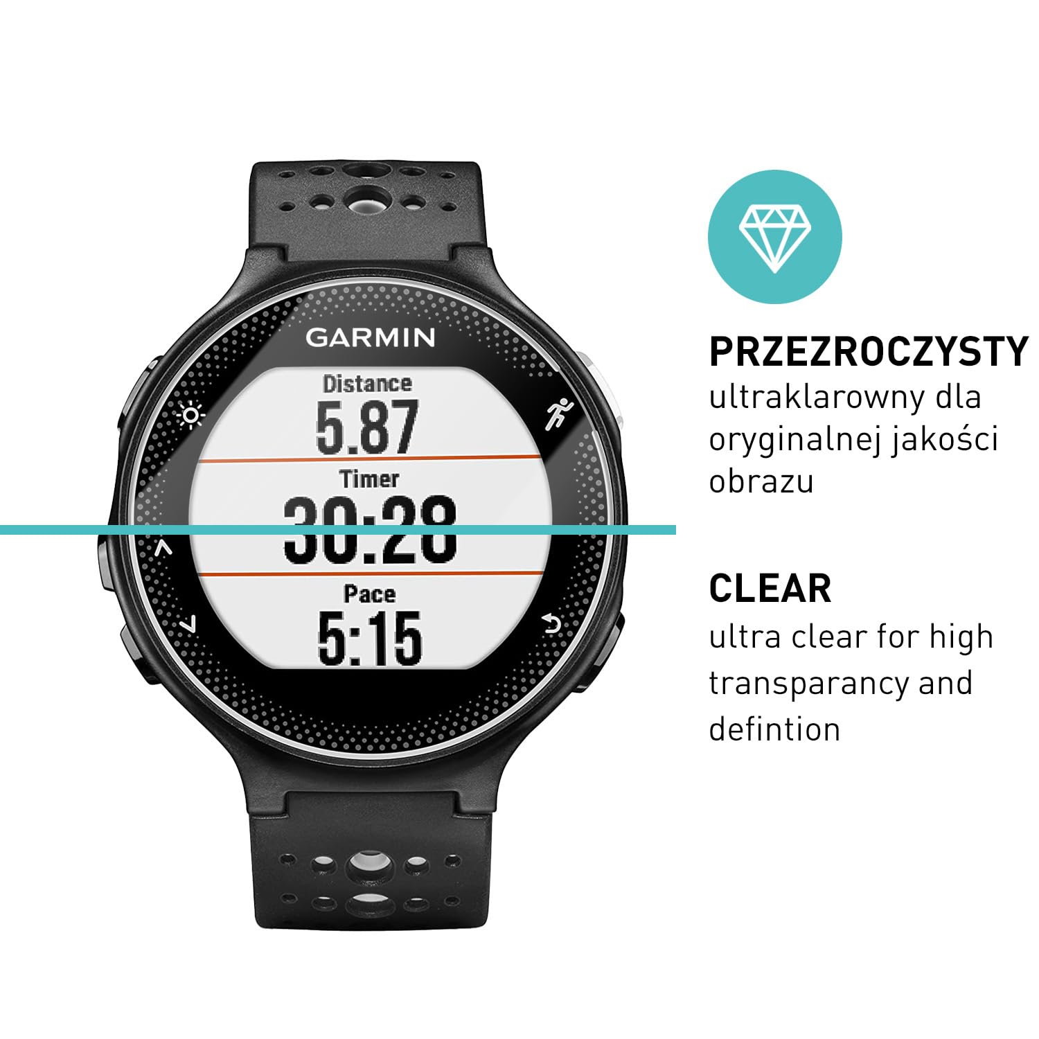 smartect Szkło Hartowane 3 Sztuki dla Garmin Forerunner 235 | Szklana Ochrona Ekranu HD Anti-Zarysowania, 0.3 mm Ultra-przezroczyste, Twardość 9H, Odporne na Uderzenia, Bez Pęcherzyków