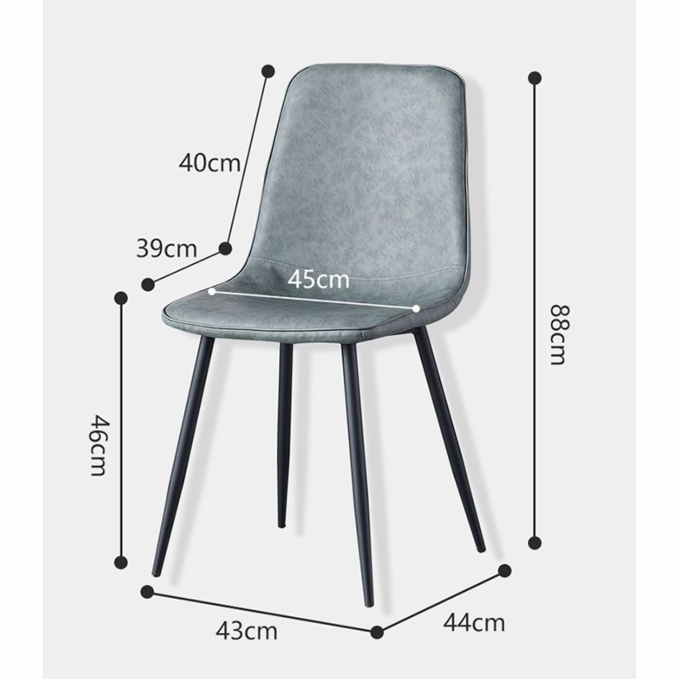 Amazon｜YJFFQ ダイニングチェア 北欧 ヴィンテージ風 ビンテージ風 45