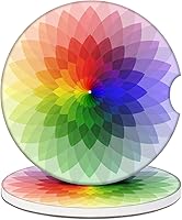 Vista 11 de Posavasos para Portavasos de Automóvil - Posavasos de Cerámica Absorbente de Conejo Fresa con Leche, Paquete de 2, Posavasos para Portavasos