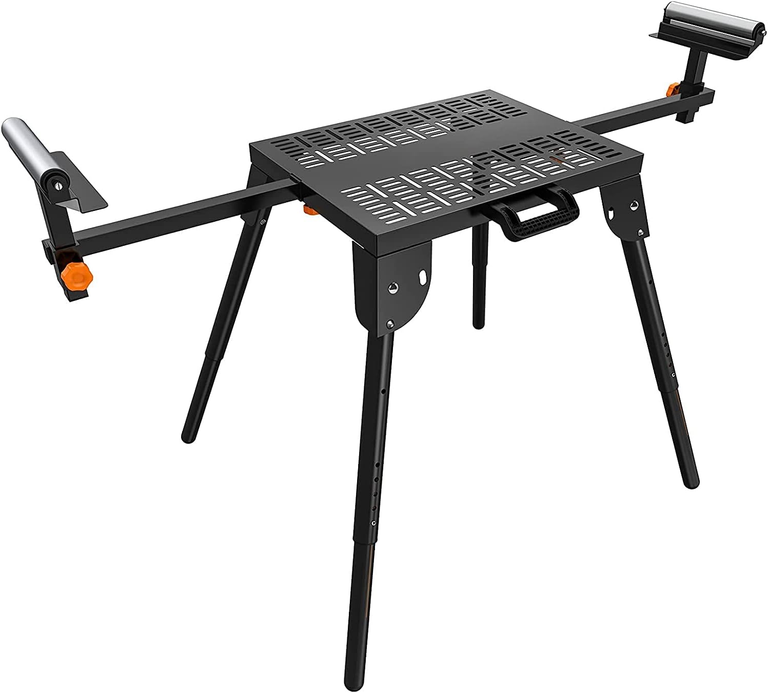 Saw Stand, Power Tools Stand with Workbench Station, Supports up to 500 lbs, 6-Level Height Adjustment, 67-4/5" Max Sliding Rail, Universal Saw Stand for All Saws even Cutting Machine - - 