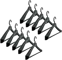 Cabide de Terno Anatômico Giratório Preto - 10 unidades