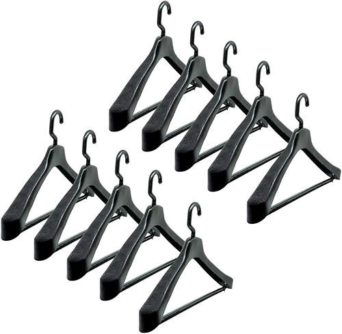 Sufe - Cabide de Terno Anatômico Giratório Preto - 10 unidades