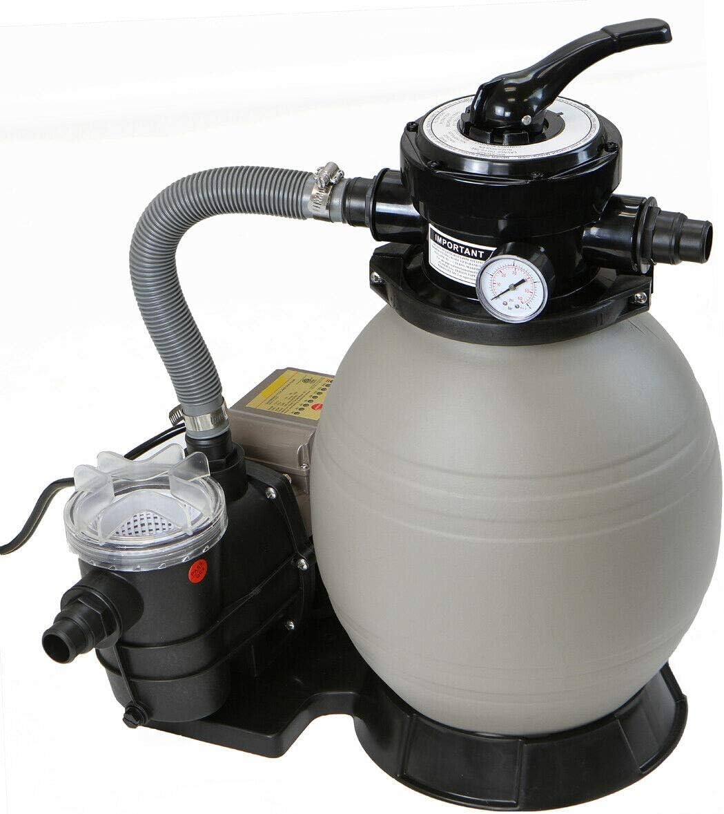 2640 GPH Self Priming Swimming Pool Pump with Timer 13" Sand Filter Above Ground