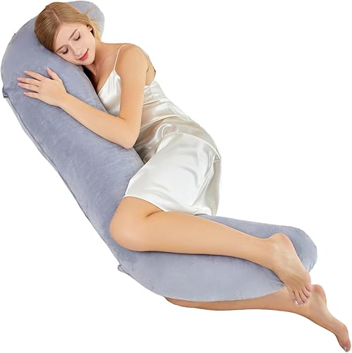 Almohada corporal de cisne para adultos, 55.12 x 21.65 x 11.02 pulgadas, almohada de cuerpo completo ergómica, cómoda almohada de maternidad para