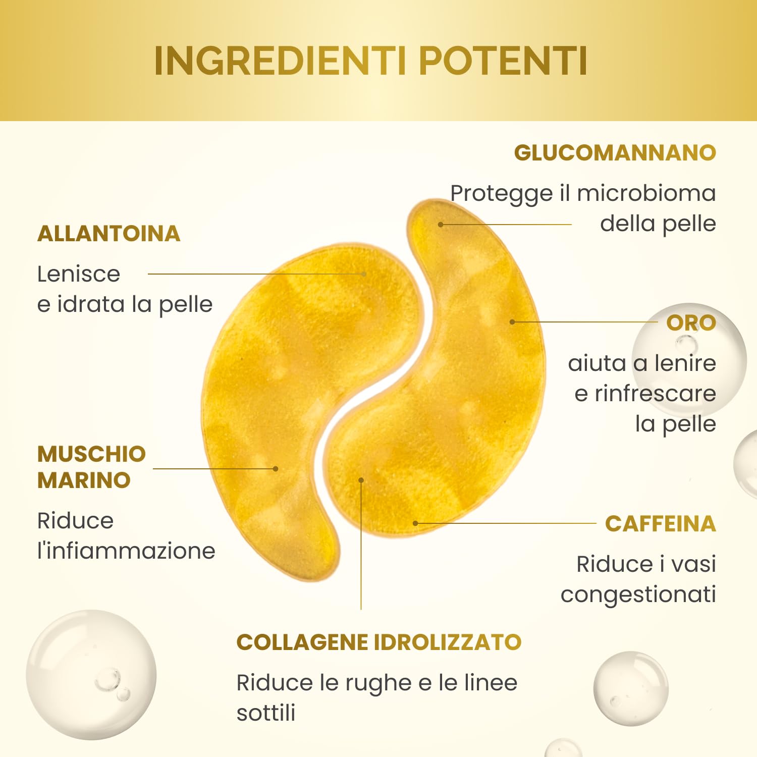 PLANTIFIQUE Patch Occhi Antirughe Donne e Uomini | Maschera Occhiaie e Borse | Skin Care Kit Viso Crema Contorno Occhi Idratante | 20 Paia di Cerotti