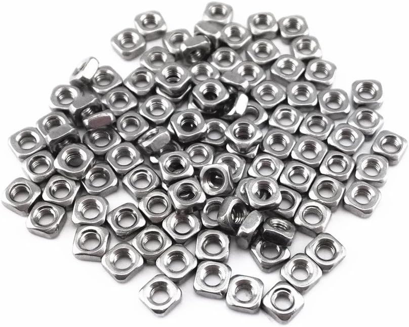 Honbay 100pcs 304 Stainless Steel M3 Square Nuts