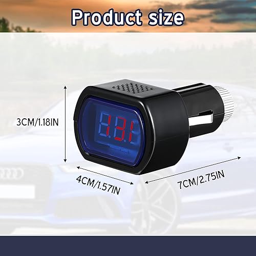 Miniatura 2 de 4 unidades DC 12V-24V LED Digital Car Voltímetro Vehículo Medidor de Voltaje Monitor para Auto Coche Motocicleta Camión