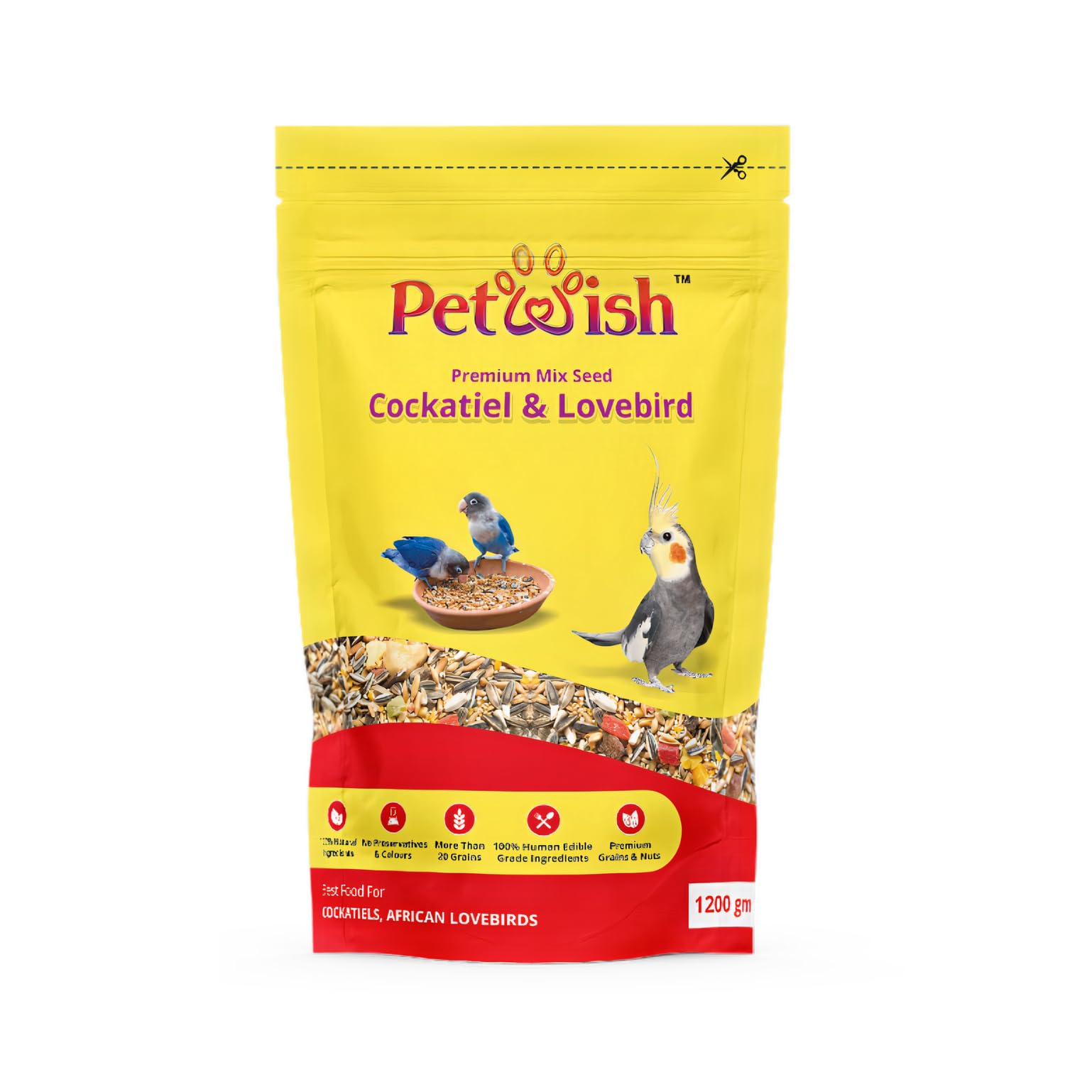 PETWISH Premium Mix Seed Food for Cockatiel & Lovebirds | Natural & Healthy Canary Seed, Sunflower Seed, Daily Birds Food, 20 Types of Mix Seeds(1.2kg) (B0CHRJWHCD) Amazon Price History, Amazon Price Tracker