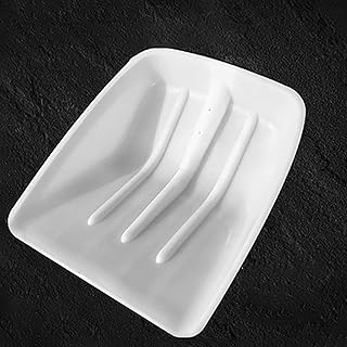 JWQPAD Pala de Nieve Pala quitanieves de plástico Resistente y Resistente con Mango de Madera para pasarelas, aceras, porches, terrazas y Patios (Color: Blanco, tamaño: B)
