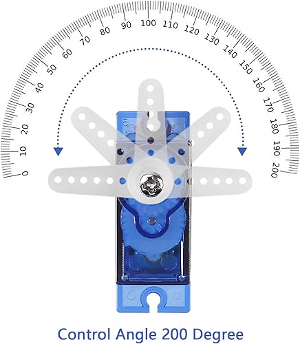 Miniatura 5 de DIANN 6pcs SG90 9G Micro Servo Motor Kit para RC Robot Brazo Caminar Helicóptero Avión Coche Barco Control con Cable M-F