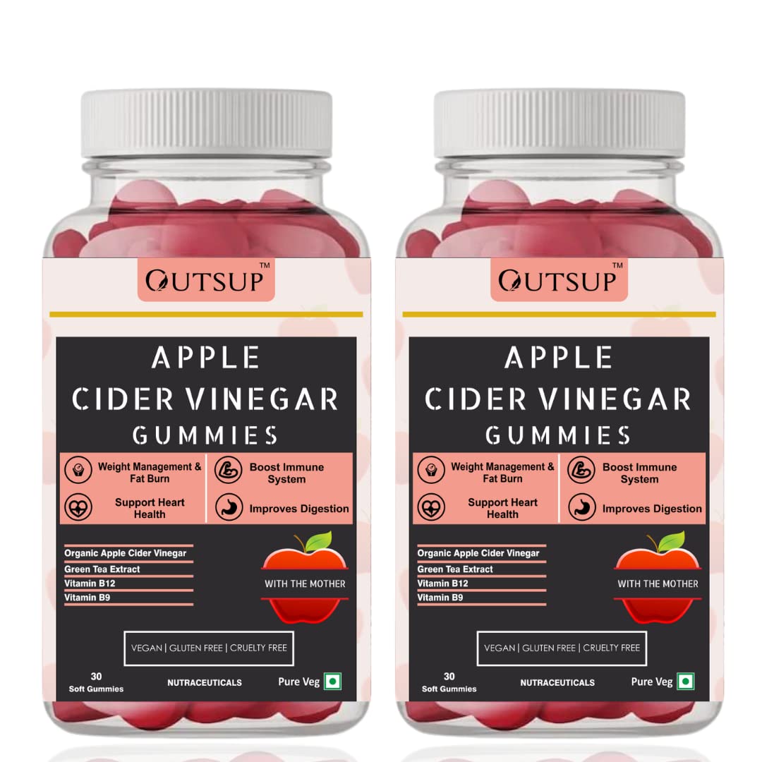 Outsup Apple Cider Vinegar Gummies for Weight Loss Management Men & Women ACV gummies with