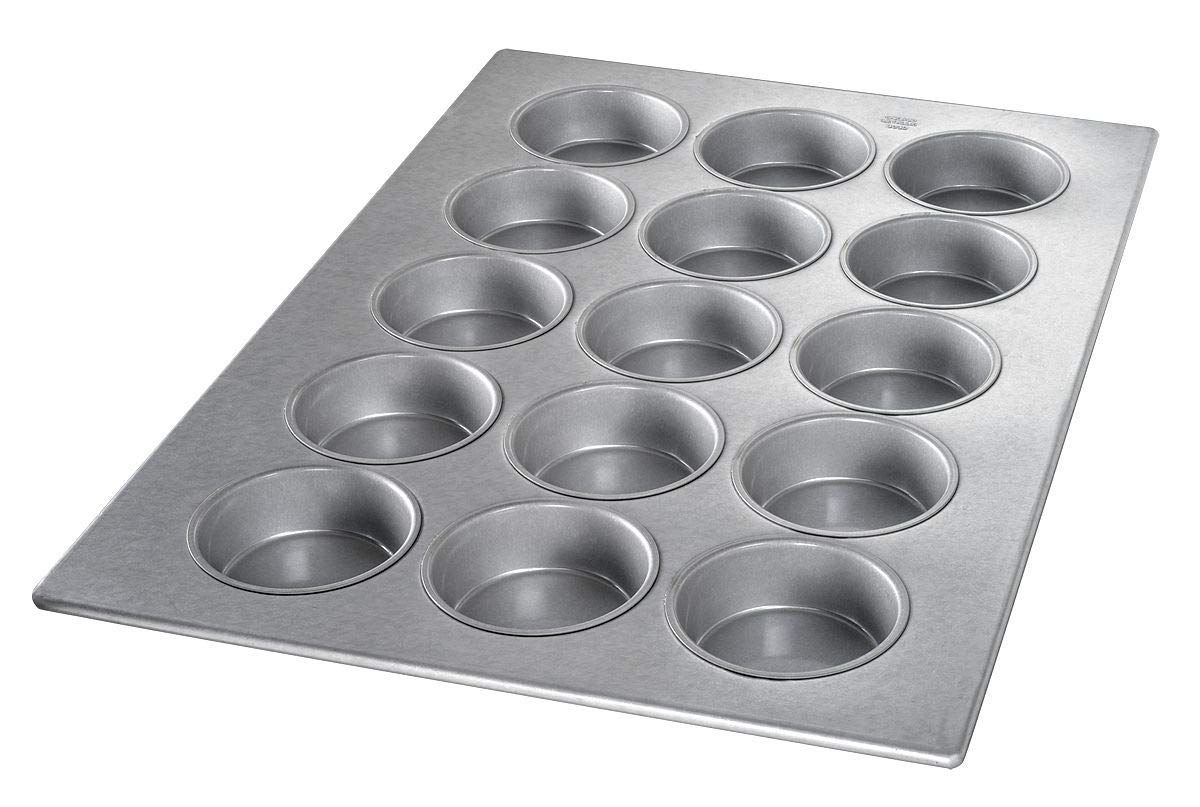 Glazed Aluminized Steel 15 Cup Mini-Cake Muffin Pan