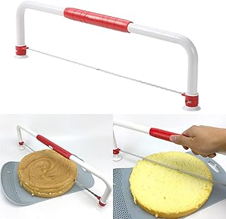 WiuCYS XL Adjustable Cake Layer Cutter Leveler Slicer for 6-16 Inch Large Layer Cakes, Stratification Auxiliary Leveling B...