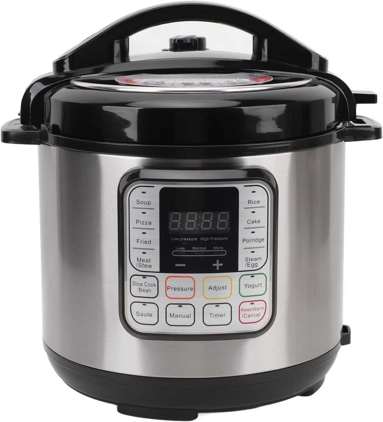 6.5 Quart Electric Pressure Cooker, 16-in-1 Multi-Functional Slow Cooker, Rice Cooker, Saute Pan, Soup Pot, Egg Cookers, Warmer, Preset Cooking, Stainless Steel