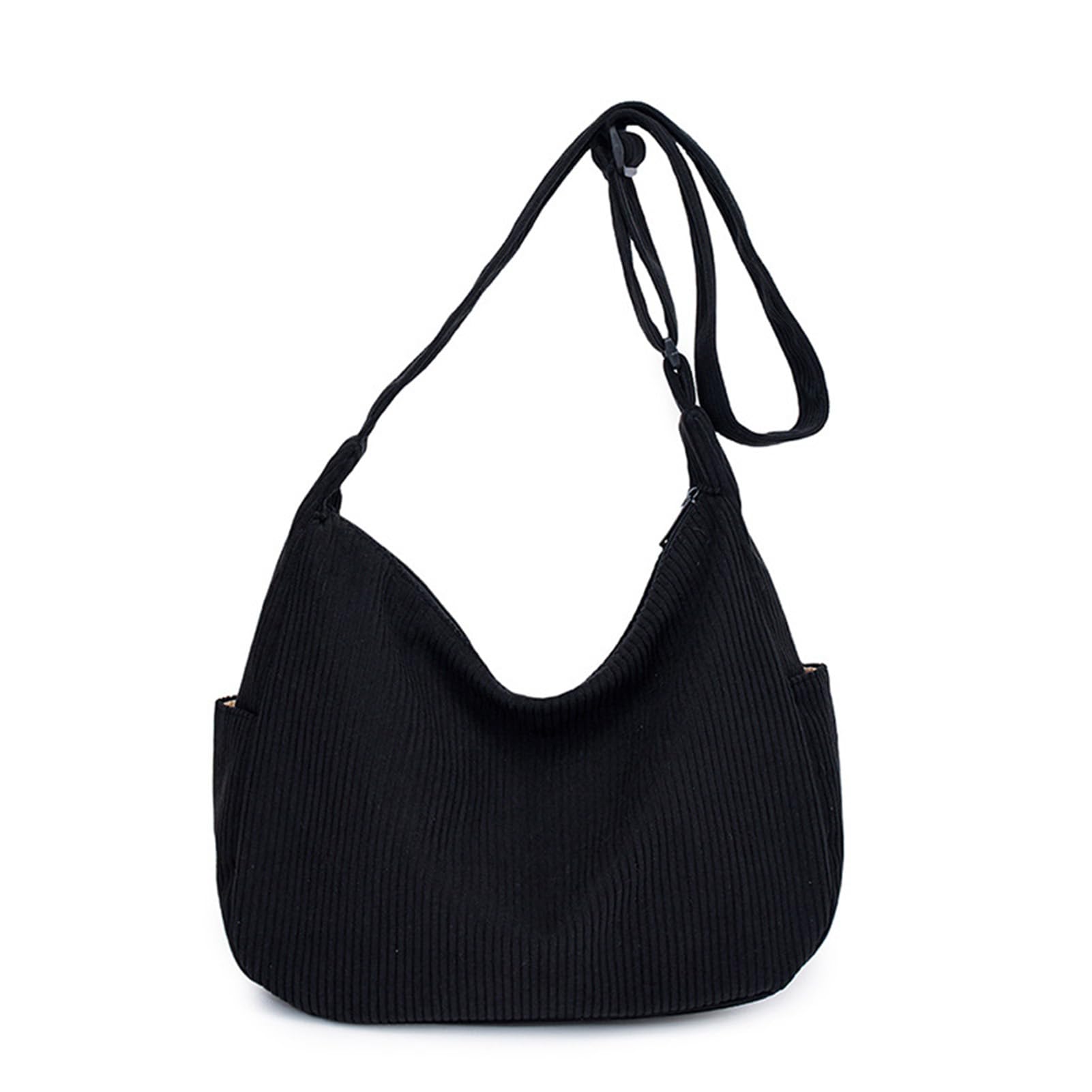 HAIWILL Crossbody Bag Damen Umhängetasche Mittelgroß Cord Halbmond Tasche Hobo Bag Shopper Tasche Damen Beuteltasche Stofftasche Schultertasche für College Schule Arbeit Reisen Einkaufe