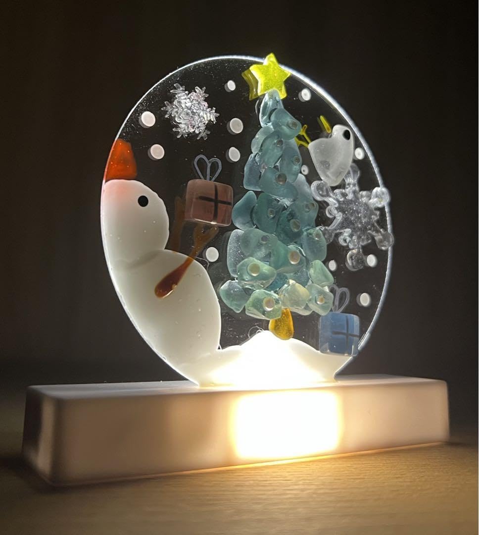 ぷう子様  シーグラスアート『 クリスマス globe.。.:*☆』 ぷう子様 シーグラスアート『 クリスマスsnow globe
