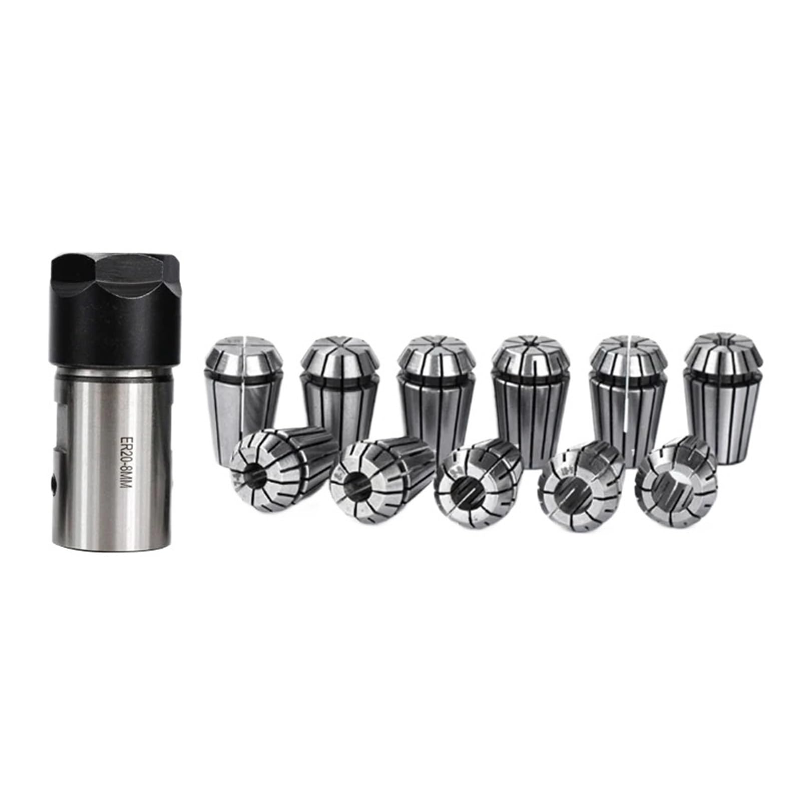 NTOLFCS ER20 A 6MM 8MM 10MM 12MM 14MM 16MM Collet Chuck Shaft Set ER20 1-13MM 1/8MM 1/4MM 1/2MM Spring Chuck For Lathe Engraving(ER20A-15MM ER20-13PCS)(Er20-16pcs,ER20A-6MM)