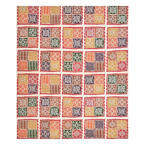 Image of JAIPUR PRINTS 100% Cotton Bedsheet for Double Size Bed with 2 Pillow Cover Rajasthani Jaipuri Printed 90x100 inch 235x215 cm (Red)