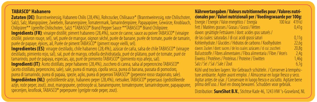 TABASCO® Duo-pack salsa Scorpion & Habanero (2 x 60ml)