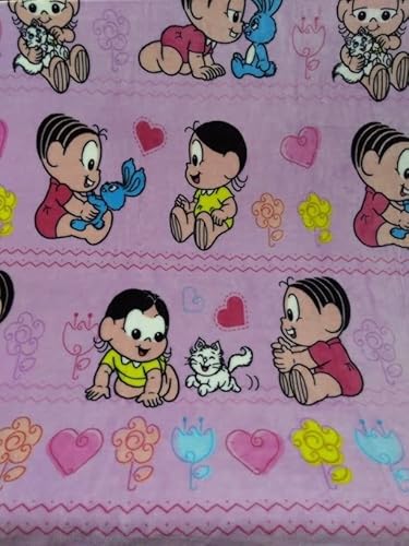 Manta Flannel Tdmonica Sansao e Mingau Jolitex Multicor Infantil Poliéster