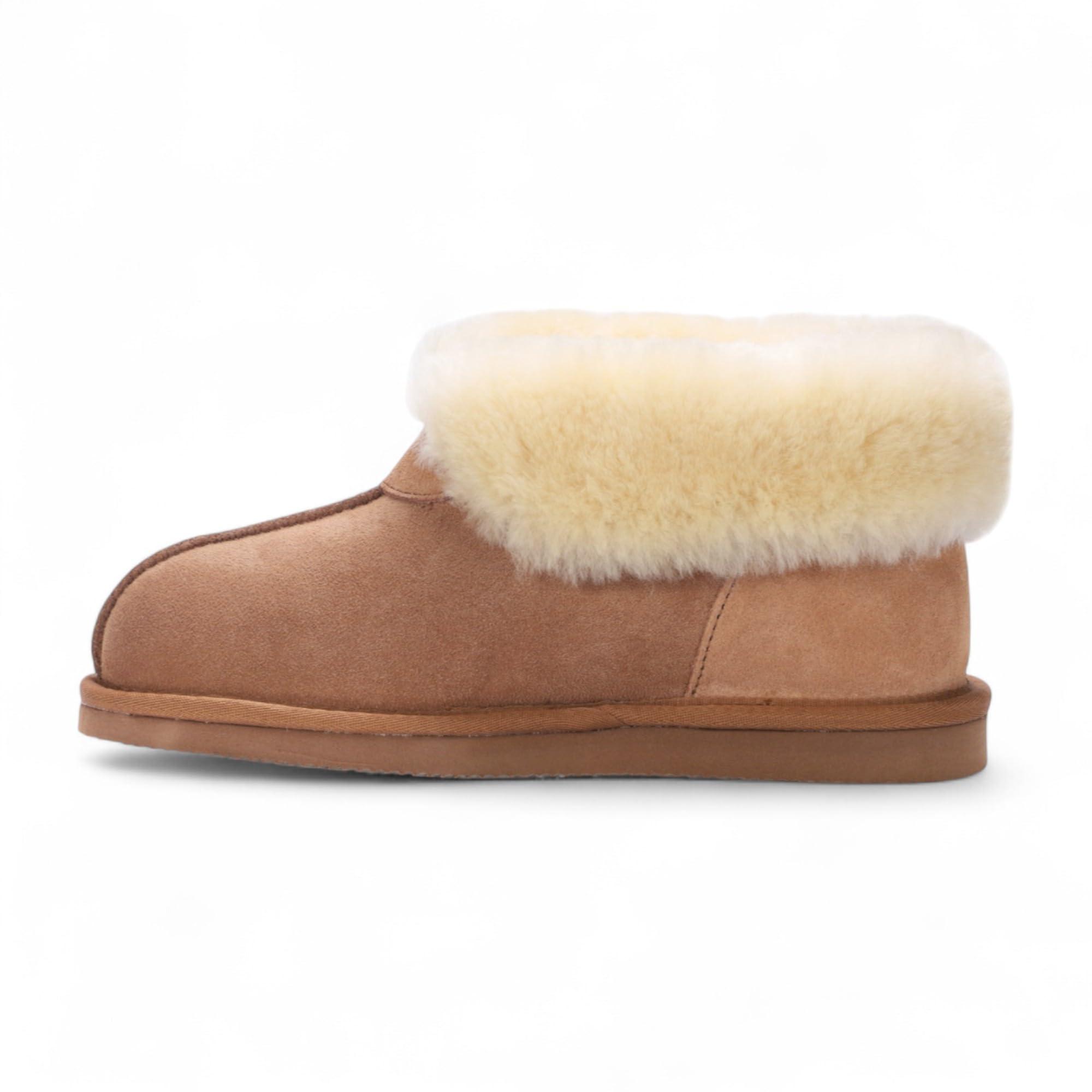 Infinity Leather Damskie buty z owczej skóry, zamszowe, wsuwane, zimowe, przytulne, z podszewką futrzaną, antypoślizgowe, ciepłe buty do użytku wewnątrz i na zimę, komfort