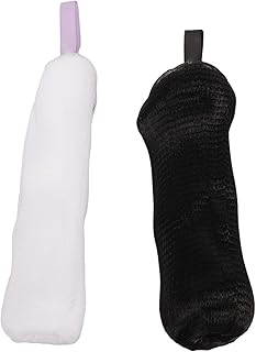 Foaming Net, 2pcs Foaming Saver Bag Black White 6 Layers Soft Elastic Soap Saver Bag Face Wash Foaming Net for Daily Use