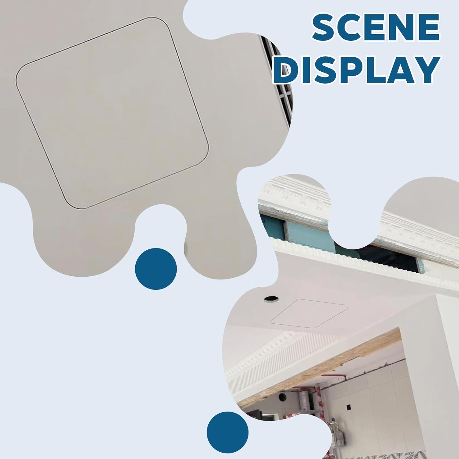 Ceiling Wall Access Panel for Drywall,Magnetic Push Open Fireproof Design Flush-Mounted Plaster Recessed Panel,Easy to Install,Used for Decoration of Hidden Lines and Pipes