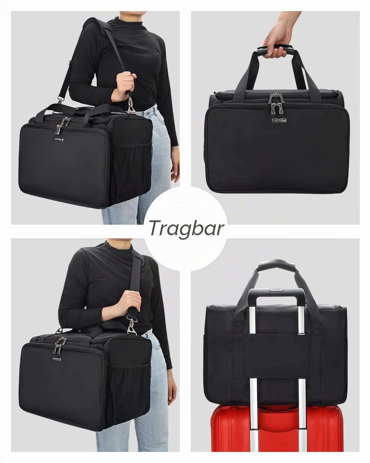Professionelle Friseurtasche, Kulturbeutel, Reisetasche, Kosmetiktasche mit Schulterriemen, Friseursalon-Organizer, Isoliermaterial