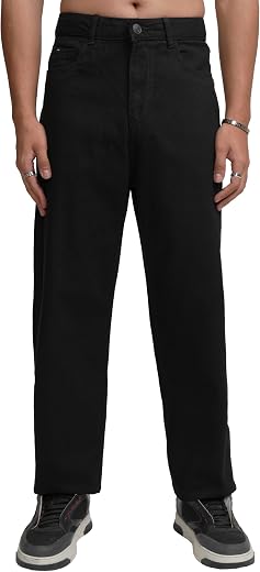 Highlander Men's Loose Fit Jeans | Regular Length | Mid Rise | Stretchable Fabric | Jeans for Man