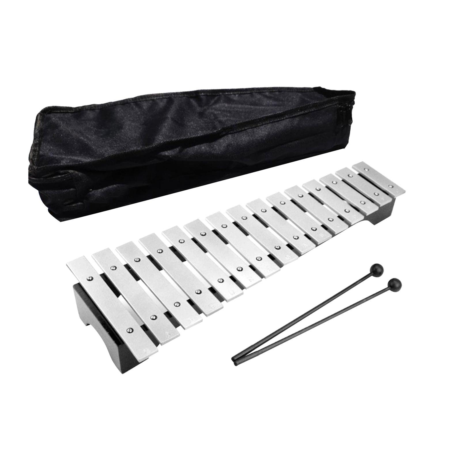 Perfeclan Xilófono Profesional de 15 Notas de Metal, xilófono Glockenspiel, xilófono de percusión para niños