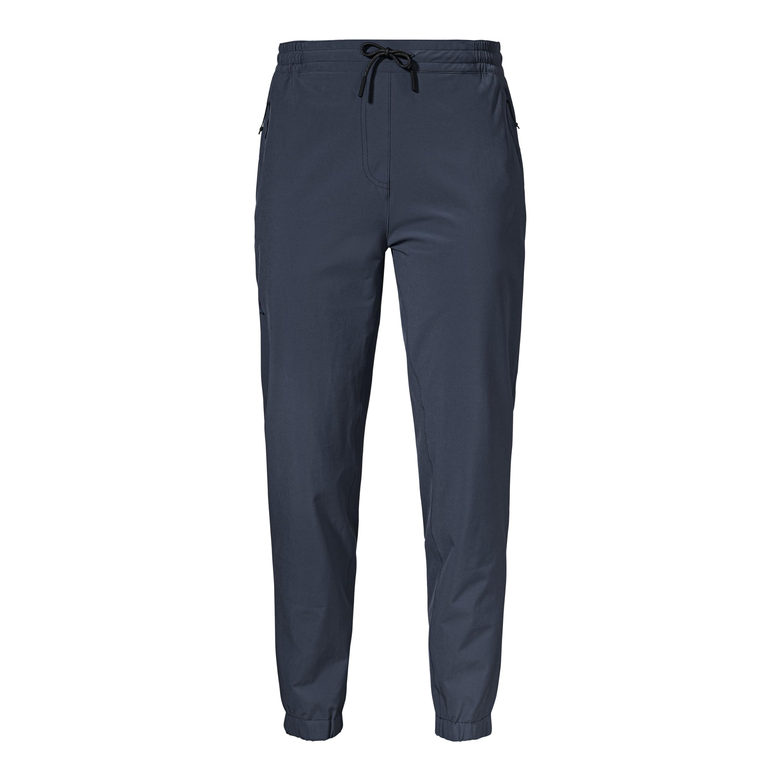 Schöffel Damen Pants Vienna L, Wasserabweisende Freizeithose mit 4-Wege-Stretch, leichte Outdoorhose mit elastischem Bund und praktischer Sicherheitstasche