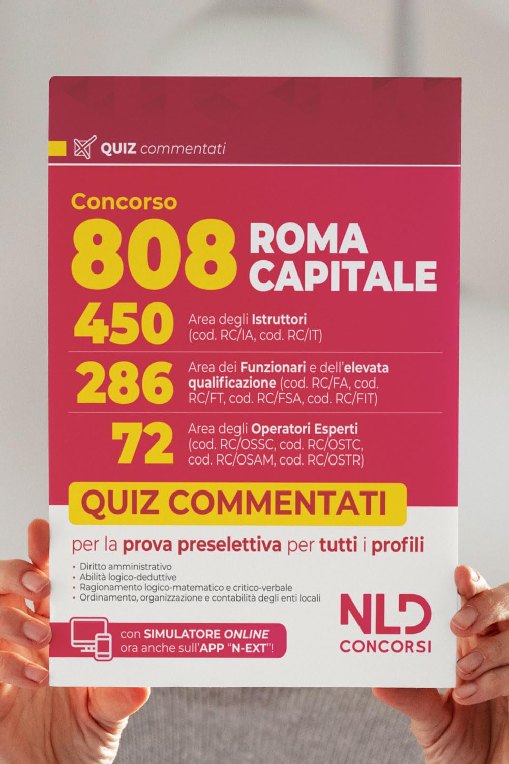 Concorso 808 Roma Capitale. Manuale con quiz commentati per la prova preselettiva comune a tutti i profili