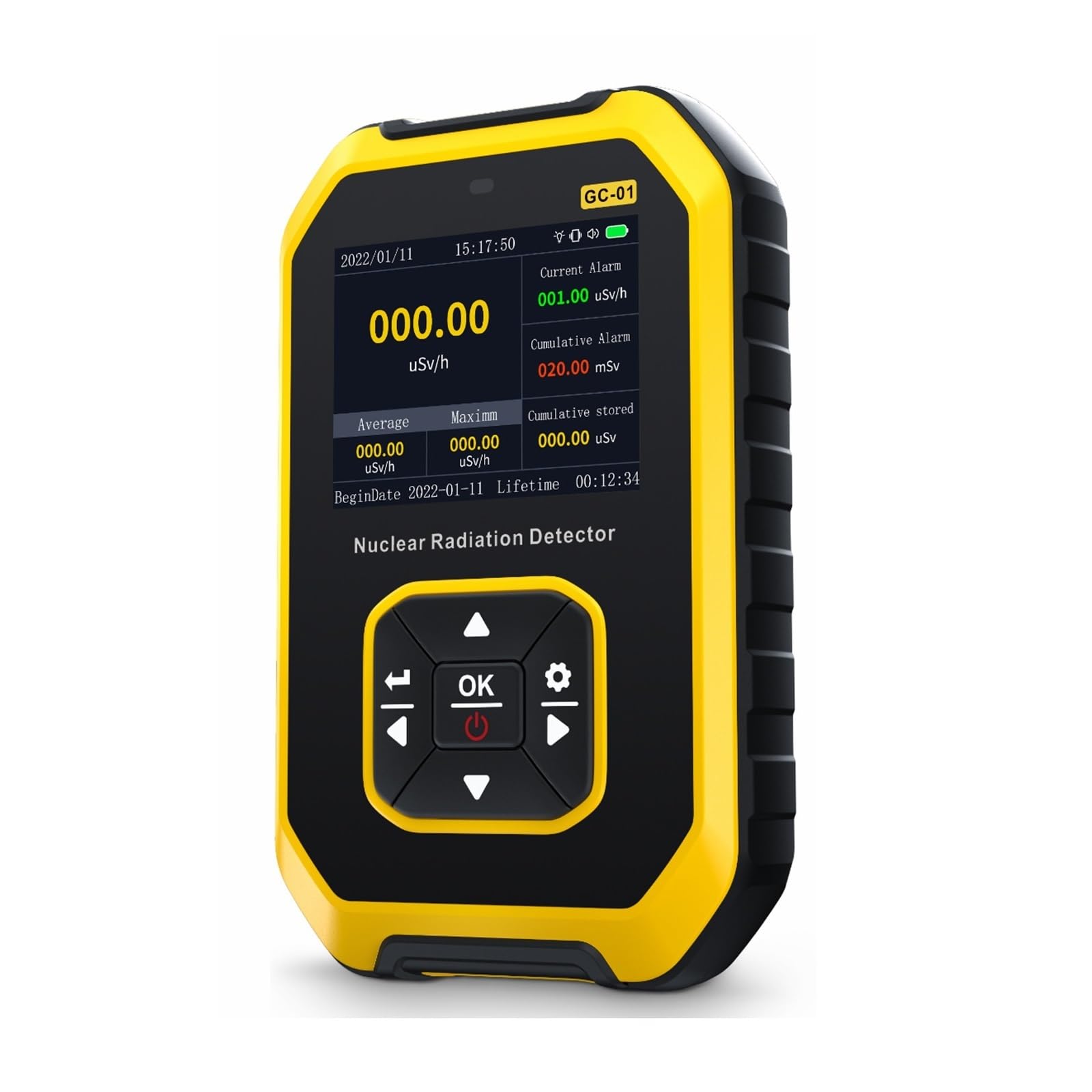 GC-01 Detektor promieniowania jądrowego Licznik Geigera GM Miernik EMF Tester promieniowania Promienie X Γ Β Monitorowanie w czasie rzeczywistym Dozymetr promieniowania do domu, biura, na zewnątrz