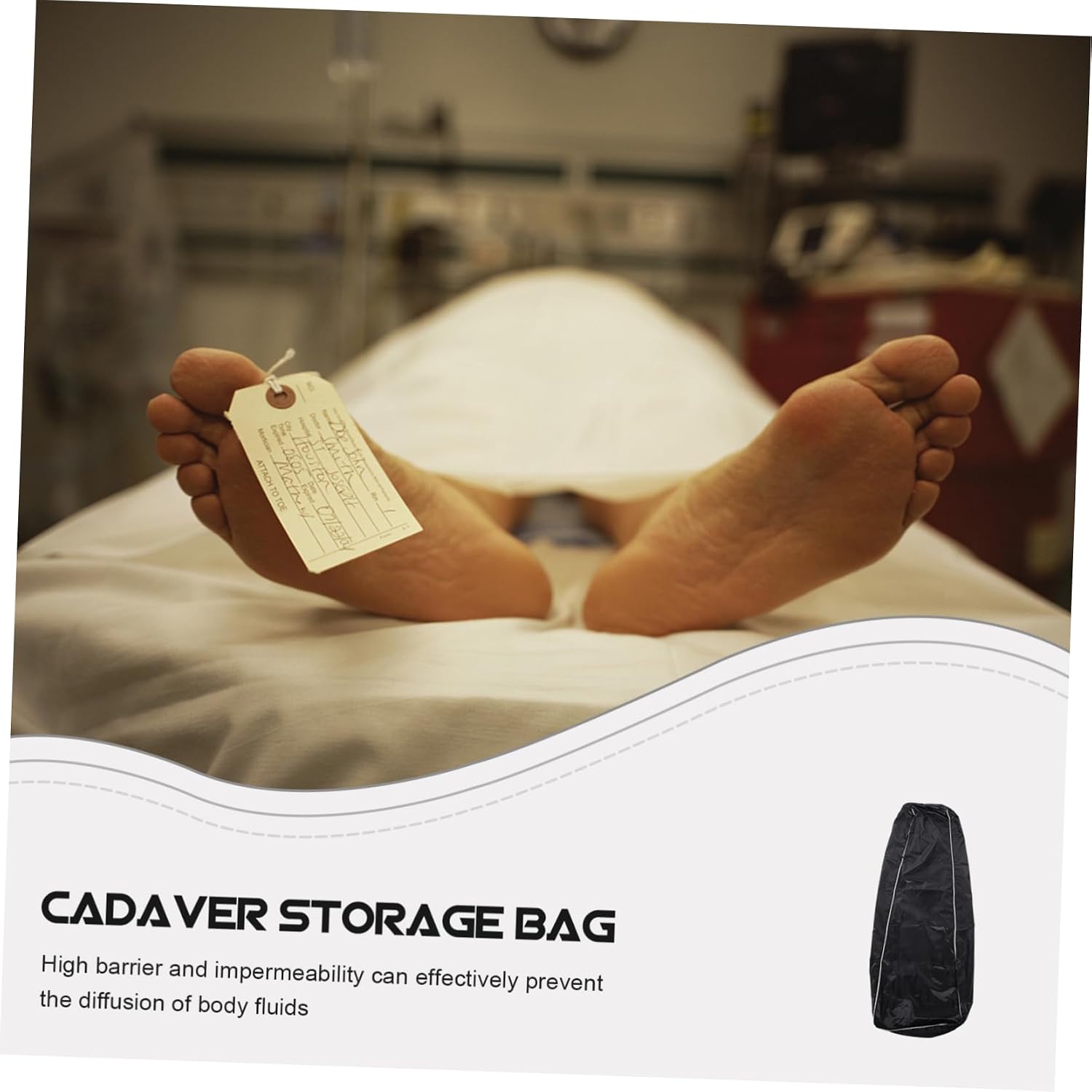Funeral Corpse Bag Dead Body Bags for Transfer Sturdy and Waterproof Body Storage Carrying Straps