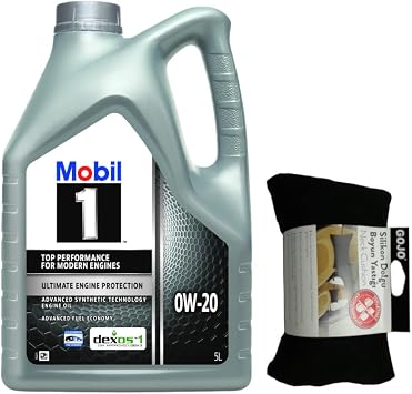Mobile 1 0W20 Engine Oil 5 L + 00216 Gojo Neck Pillow