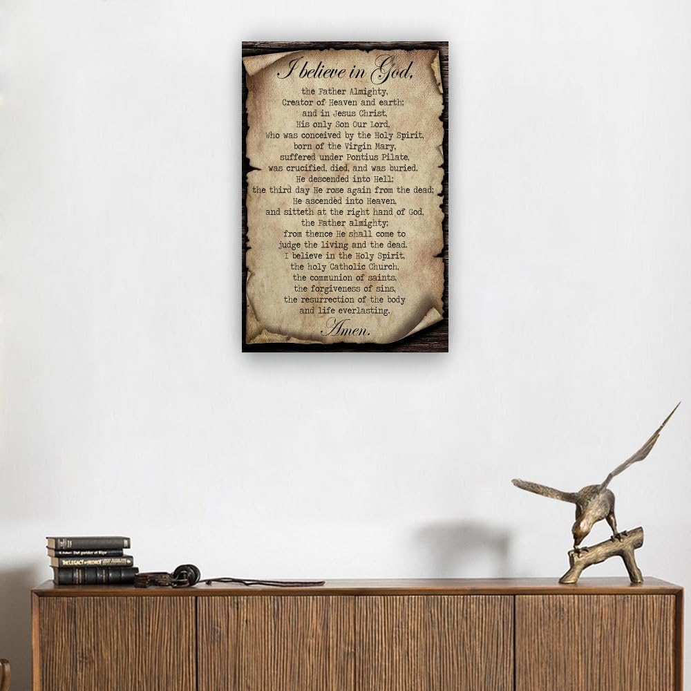 Amazon.com: Panfegzi The Apostles' Creed Prayer Wall Art Christian