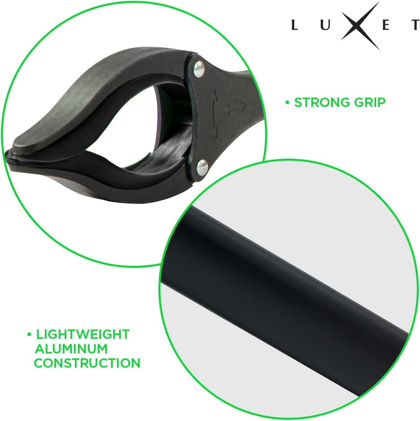 Grabber Reacher Tool, Long 32" Foldable Pick Up Stick, Strong Grip Magnetic Tip Lightweight Trash Picker Claw Reacher Grabber Tool Elderly Reaching, by Luxet (Black)