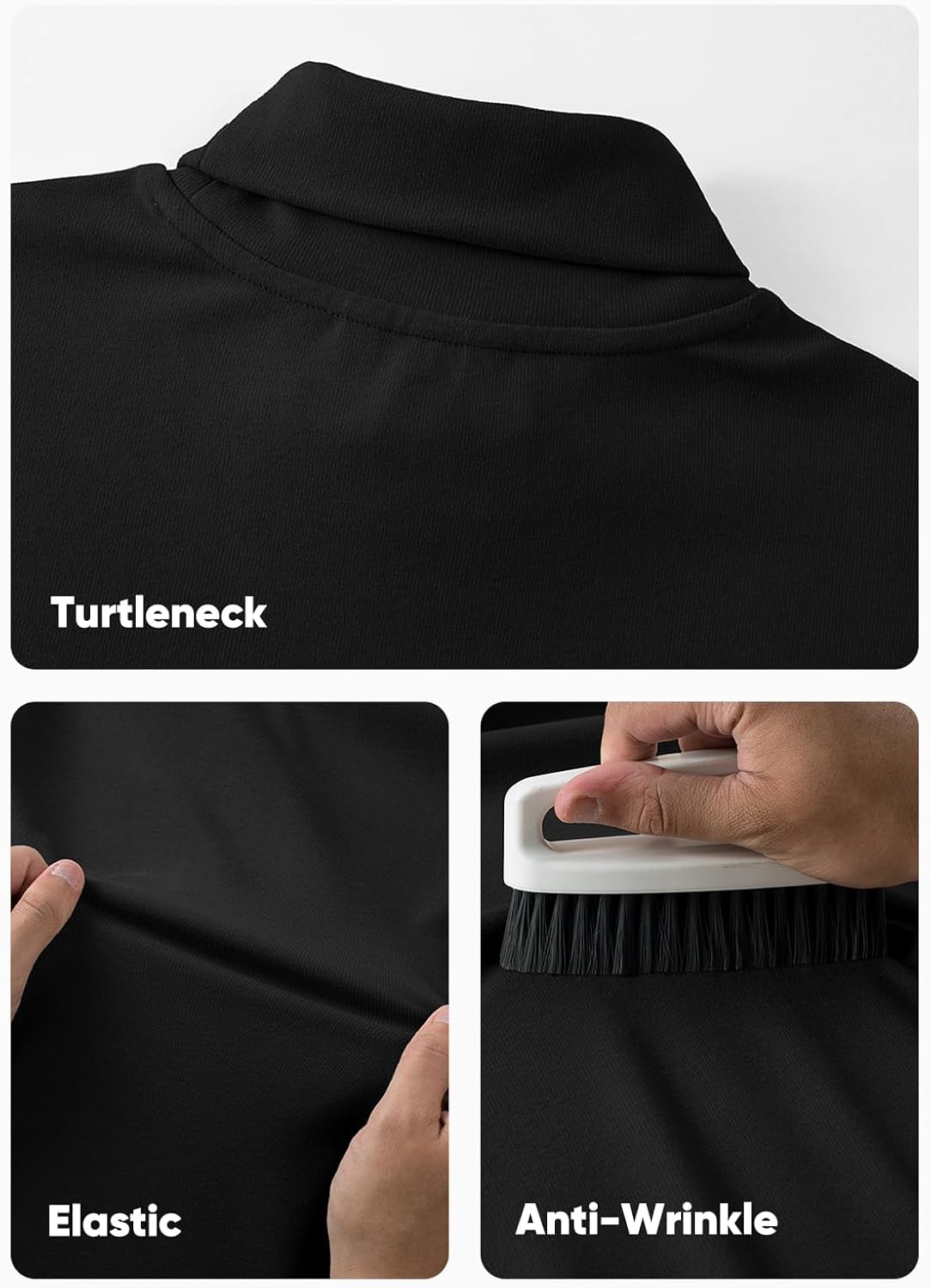 JMIERR Men's Thermal Mock Turtleneck Shirts Casual Long Sleeve Lightweight Pullover Sweaters Undershirt Slim Fit Top - Image 7