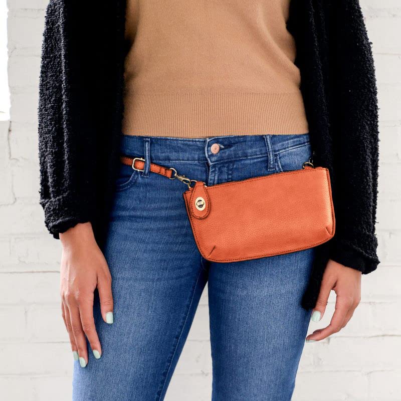 Image of Joy Susan Women's Fashion Purse Mini Crossbody Wristlet Clutch Handbag - Orange