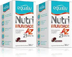 Kit 2 Nutri Imunidade AZ 30 Cápsulas Equaliv polivitaminico A-Z