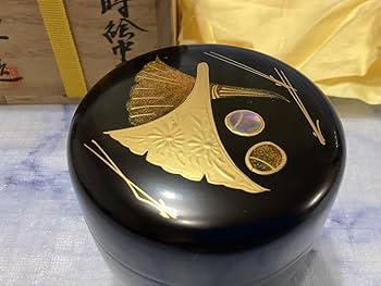 茶道具銀杏蒔絵中棗 Amazon.co.jp: 茶道具 棗 銀杏蒔絵中棗 螺鈿 観斉造 共箱 共布付