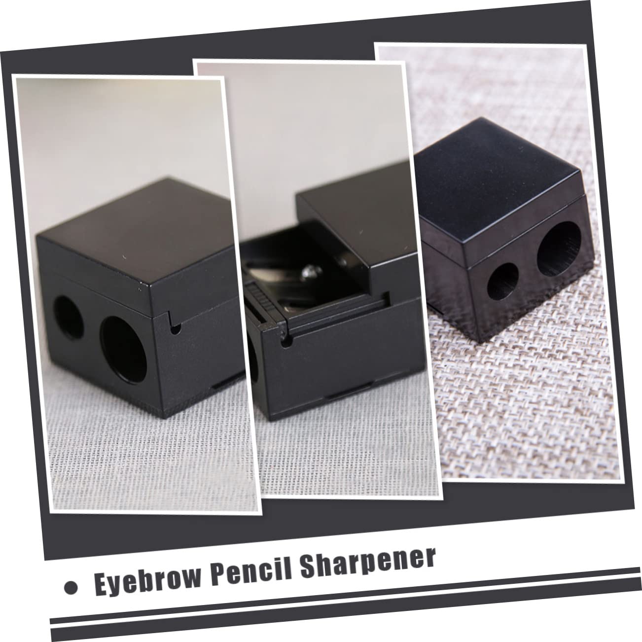 SHERCHPRY Cosmetic Tool Double Hole Eyebrow Pencil Lipstick Sharpeners Bulk Pack