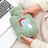 Sac d'eau chaude mignon hérisson – Réchauffeur de dessin animé au trésor du ventre chaud de 1000 ml, mini chauffe mains réutilisable d'hiver portable antidéflagrant