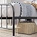 Zinus Heidi Bett 140x200 cm - Höhe 31cm mit Stauraum unter dem Bett - Metall Plattform Bettgestell mit Kopfteil und Fußteil - Schwarz