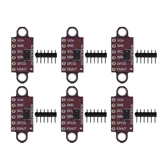 6PCS VL53L0X V2 Laser Distance Measuring Sensor Module ToF Time-of-Flight Distance Measurement with Serial and PWM Output