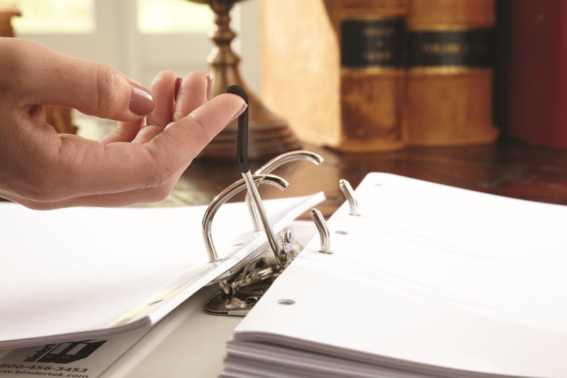 Bindertek 2-Ring 3-Inch Premium Linen Textured Top File Binder, for Top-Punched Paper, Red (TFN-BR)