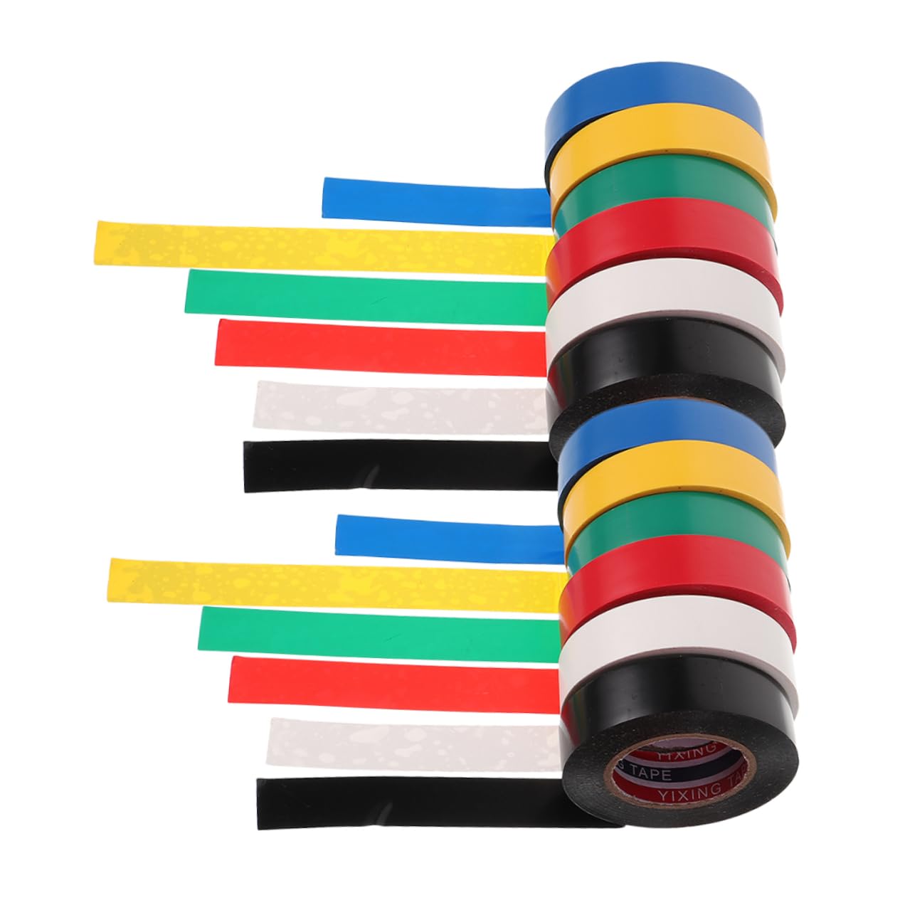 12 Rollen Pvc Isolierband zur Drahtisolierung und Kabelbefestigung für Elektrische Anwendungen Innen und Außen