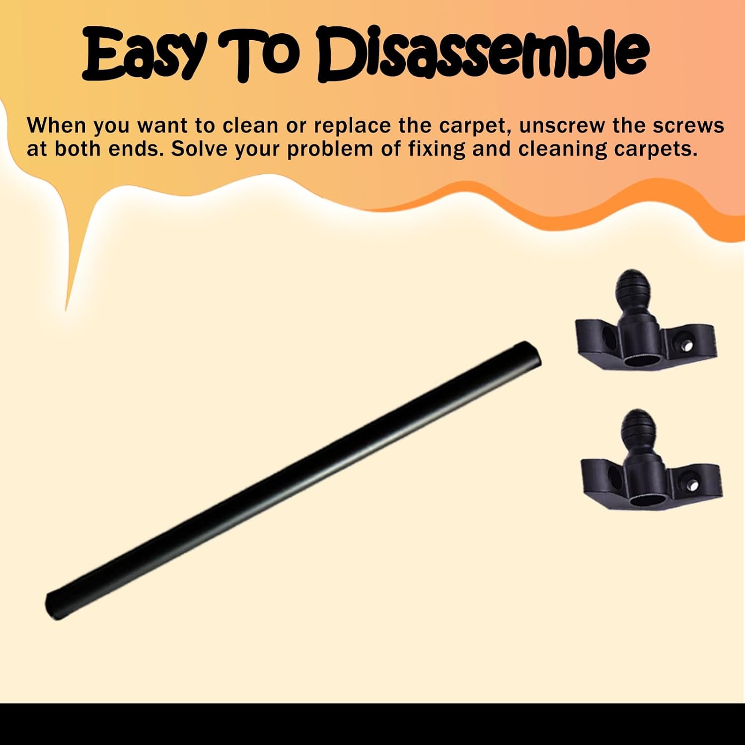 5/10/15/20 Pcs Stairwell Rug Runner for Carpet Stairs Rods, Apartment Staircase Rug Fixing Bar, Stair Fixing Bracket for Exhibition Center/Museum(15pcs,45.3in/115cm)