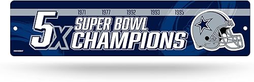 Miniatura 20 de Señal de calle de plástico NFL Rico Industries 4" x 16" Alternativo